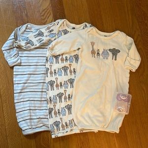 3-pack sleep shirts for 0-6 months